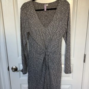 Francescas singed waist sweater dress